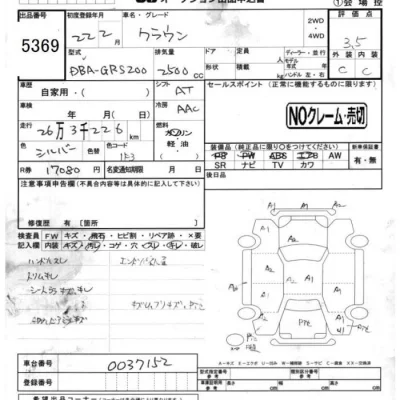 Toyota CROWN  с аукциона в Японии