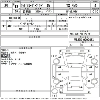 Toyota LAND CRUISER PRADO  с аукциона в Японии