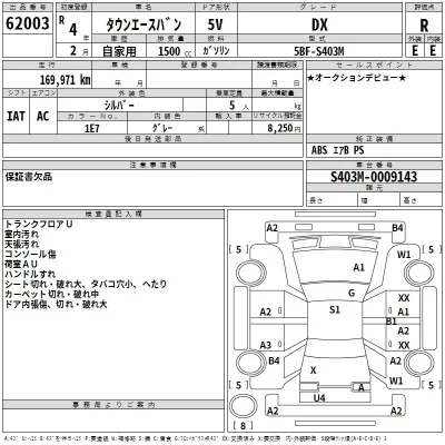 Toyota TOWN ACE VAN  с аукциона в Японии
