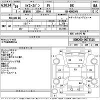Toyota HIACE VAN лот № 62024 оценка RA  с аукциона в Японии 2