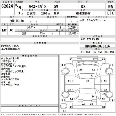 Toyota HIACE VAN  с аукциона в Японии
