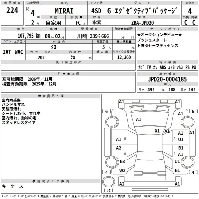 Toyota MIRAI  с аукциона в Японии