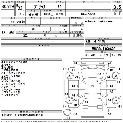 Toyota Prius  с аукциона в Японии