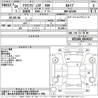 Toyota CROWN  с аукциона в Японии