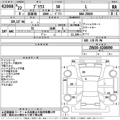 Toyota Prius  с аукциона в Японии