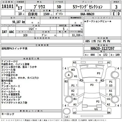 Toyota Prius  с аукциона в Японии
