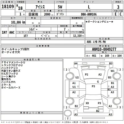 Toyota ISIS  с аукциона в Японии