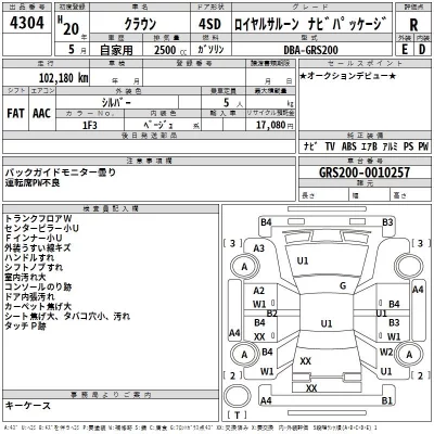 Toyota CROWN  с аукциона в Японии