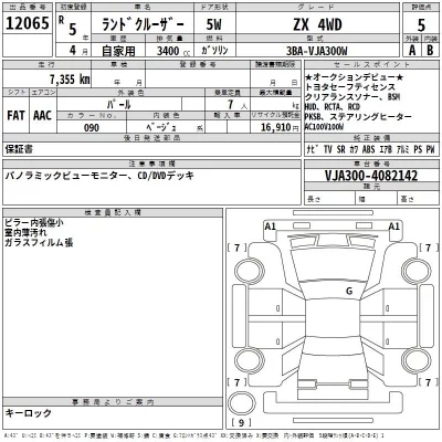 Toyota LAND CRUISER  с аукциона в Японии