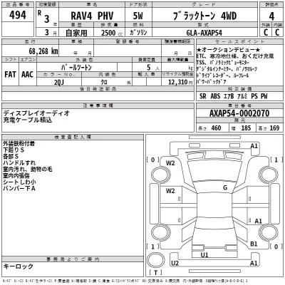 Toyota RAV4  с аукциона в Японии