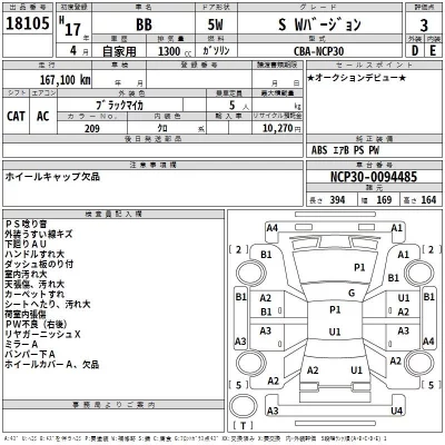 Toyota BB  с аукциона в Японии