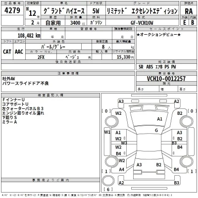 Toyota HIACE  с аукциона в Японии