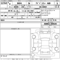 Toyota RAV4 лот № 12764 оценка S  с аукциона в Японии 2