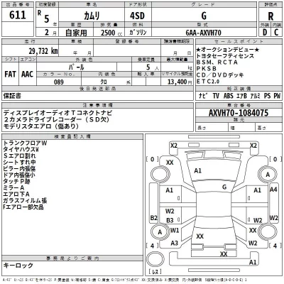 Toyota CAMRY  с аукциона в Японии