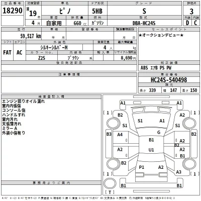 Nissan PINO  с аукциона в Японии