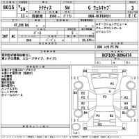 Toyota RACTIS лот № 8015 оценка 3  с аукциона в Японии 2
