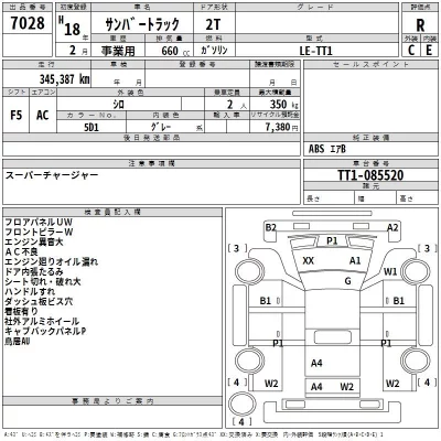 Subaru SAMBAR  с аукциона в Японии