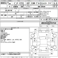 Mercedes-Benz C CLASS лот № 80051 оценка 3.5  с аукциона в Японии 2