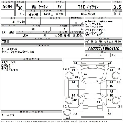 Volkswagen SHARAN  с аукциона в Японии