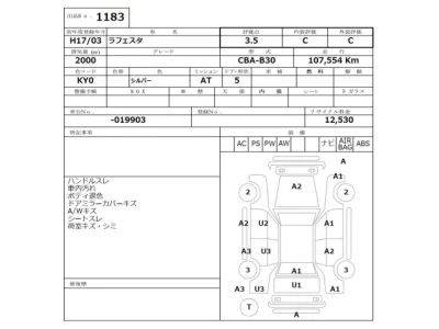 Nissan LAFESTA  с аукциона в Японии