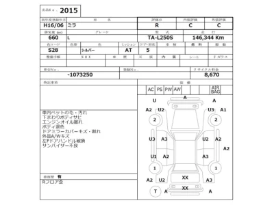 Daihatsu MIRA  с аукциона в Японии