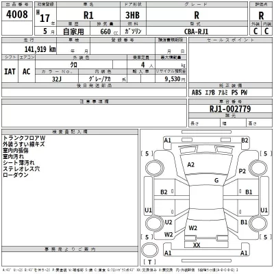 Subaru R1  с аукциона в Японии