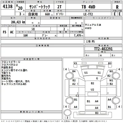 Subaru SAMBAR  с аукциона в Японии