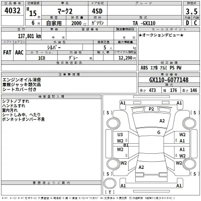 Toyota MARK II  с аукциона в Японии