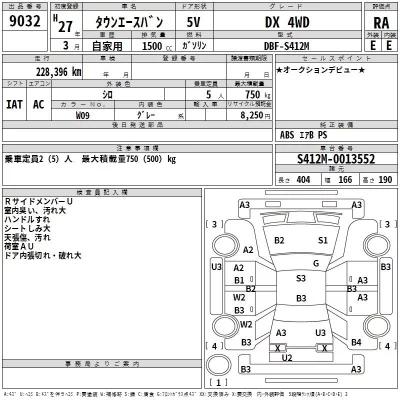 Toyota TOWN ACE VAN  с аукциона в Японии