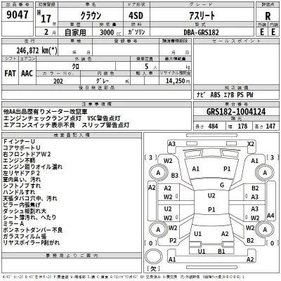 Toyota CROWN  с аукциона в Японии
