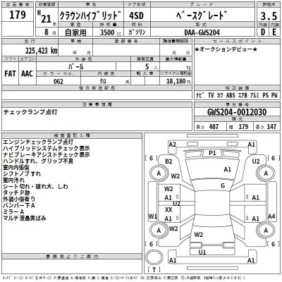 Toyota CROWN  с аукциона в Японии