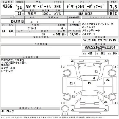 Volkswagen THE BEETLE  с аукциона в Японии