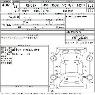 Nissan SKYLINE  с аукциона в Японии