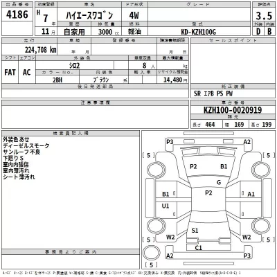 Toyota HIACE  с аукциона в Японии
