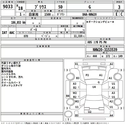 Toyota Prius  с аукциона в Японии