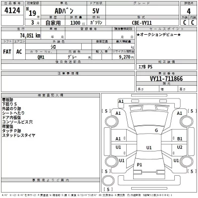 Nissan AD  с аукциона в Японии