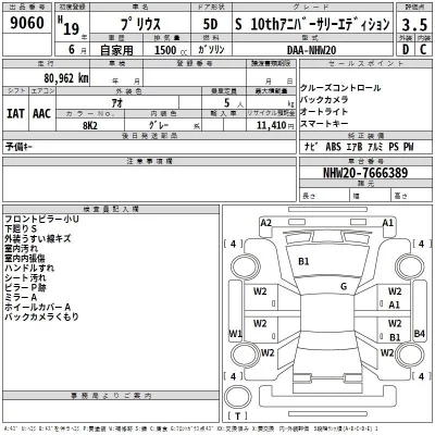 Toyota Prius  с аукциона в Японии