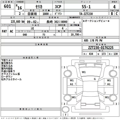 Toyota CELICA  с аукциона в Японии
