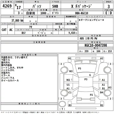 Toyota PASSO  с аукциона в Японии