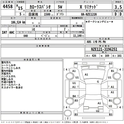Toyota COROLLA SPACIO  с аукциона в Японии