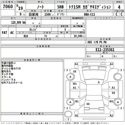 Nissan NOTE  с аукциона в Японии