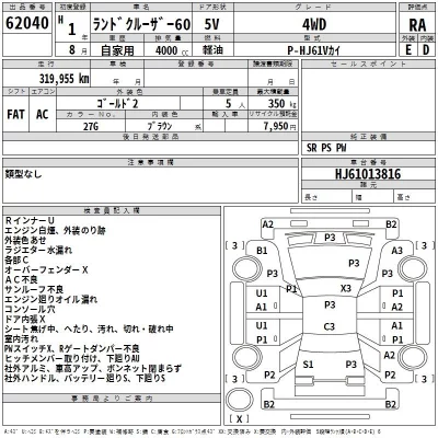Toyota LAND CRUISER  с аукциона в Японии