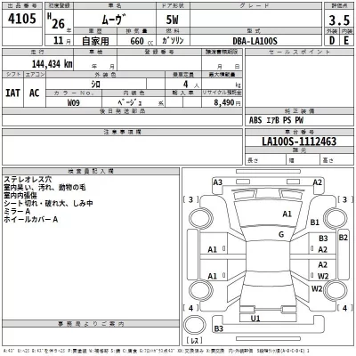 Daihatsu MOVE  с аукциона в Японии