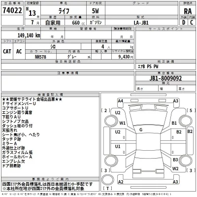 Honda LIFE  с аукциона в Японии