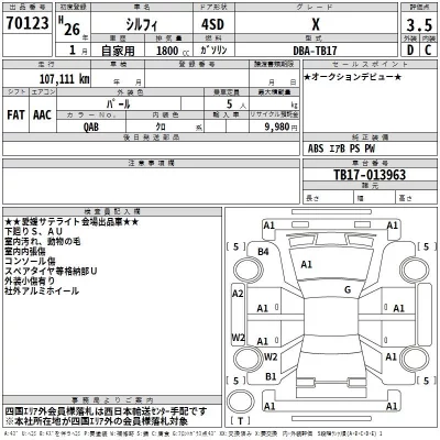 Nissan SYLPHY  с аукциона в Японии