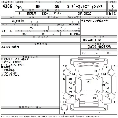Toyota BB  с аукциона в Японии