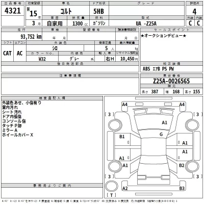 Mitsubishi COLT  с аукциона в Японии