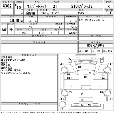 Subaru SAMBAR  с аукциона в Японии