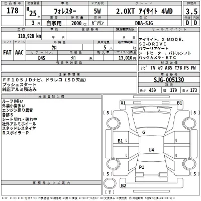Subaru FORESTER  с аукциона в Японии