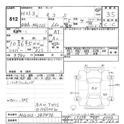 Nissan MOCO  с аукциона в Японии